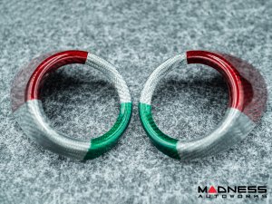 Alfa Romeo Giulia Interior Air Vent Cover Trim Kit - Carbon Fiber - Rear Set - Italian Theme - Feroce Carbon